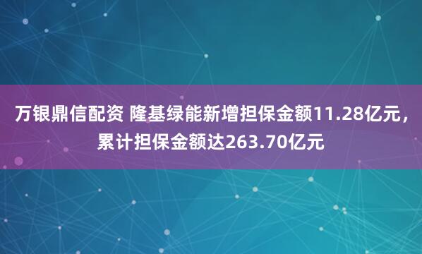 万银鼎信配资 隆基绿能新增担保金额11.28亿元，累计担保金额达263.70亿元